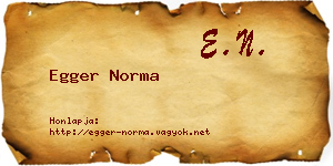 Egger Norma névjegykártya